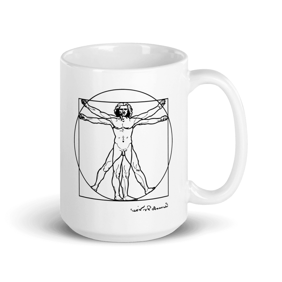 Leonardo Da Vinci, Vitruvian Man Sketch Mug