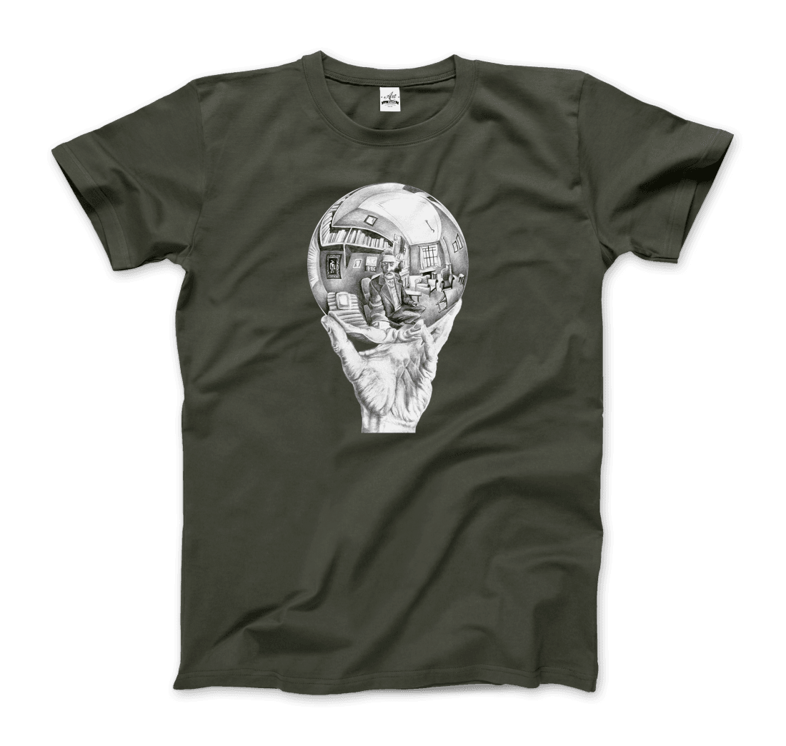 M.C. Escher Hand With Reflective Globe T-Shirt