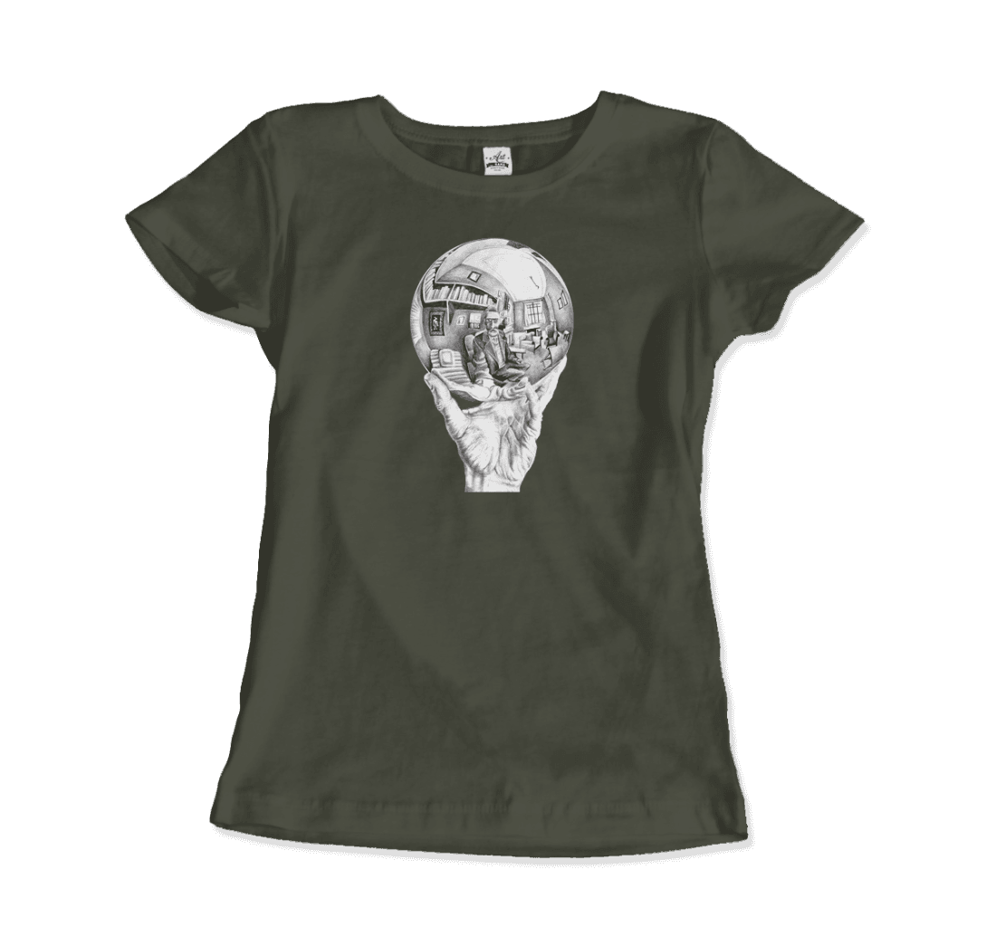M.C. Escher Hand With Reflective Globe T-Shirt