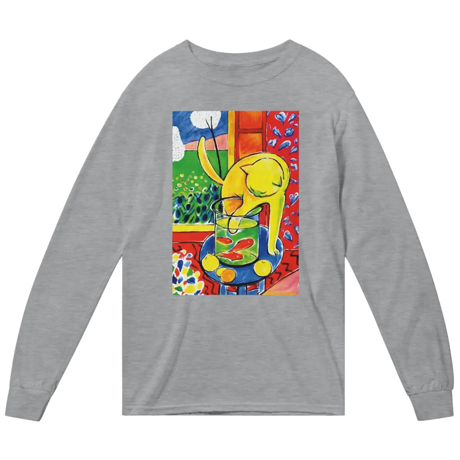 Matisse - The Cat With Red Fishes 1914 Artwork Long Sleeve Shirt