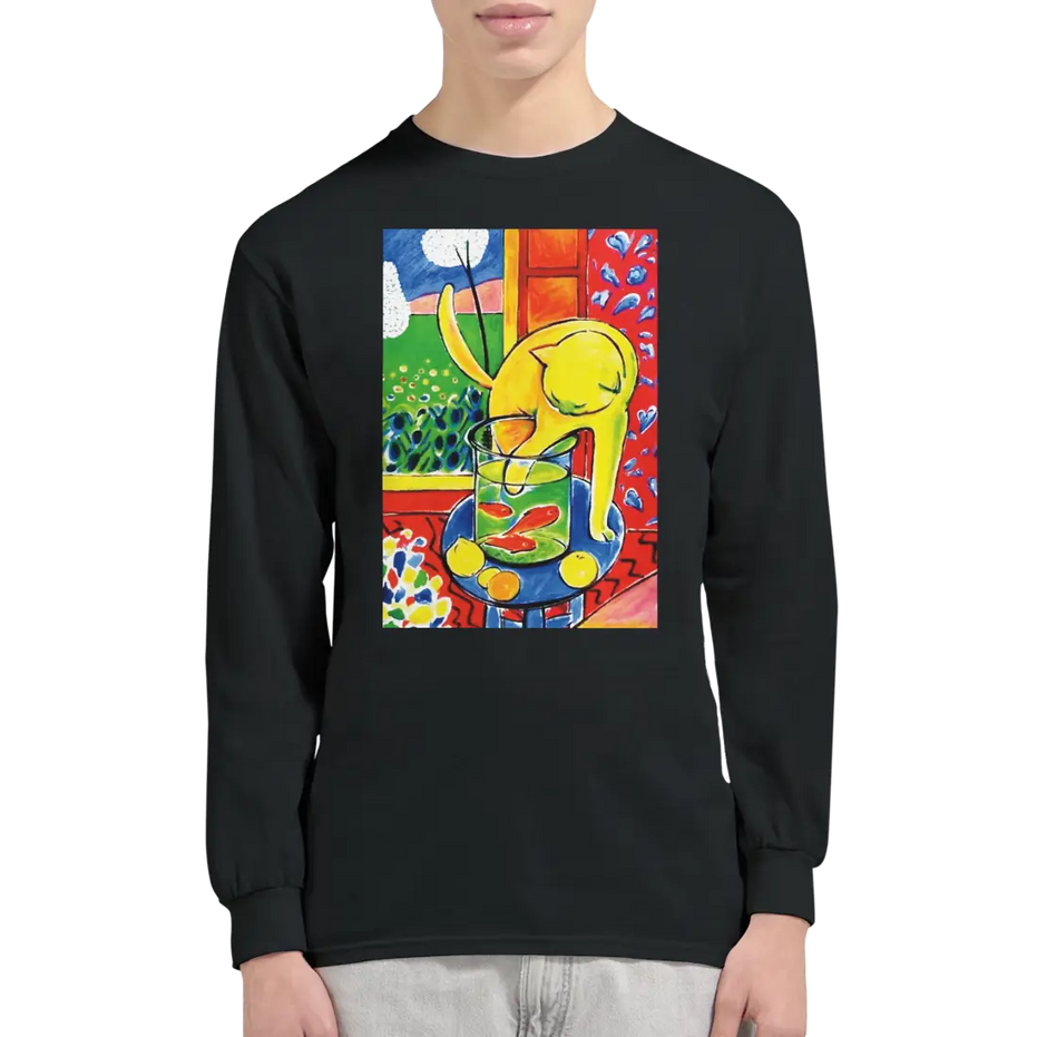 Matisse - The Cat With Red Fishes 1914 Artwork Long Sleeve Shirt