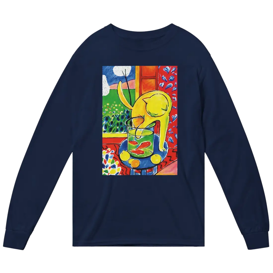 Matisse - The Cat With Red Fishes 1914 Artwork Long Sleeve Shirt