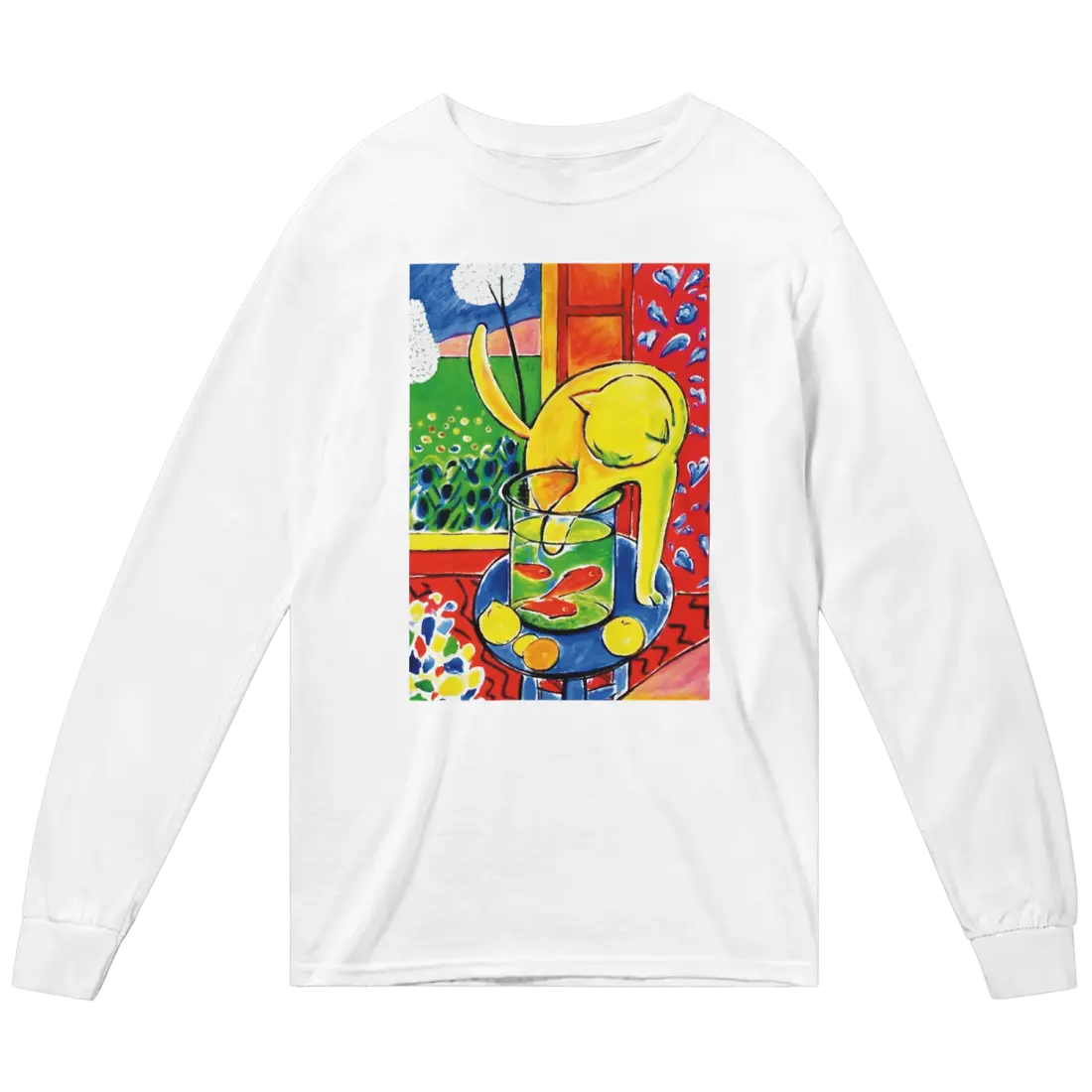 Matisse - The Cat With Red Fishes 1914 Artwork Long Sleeve Shirt