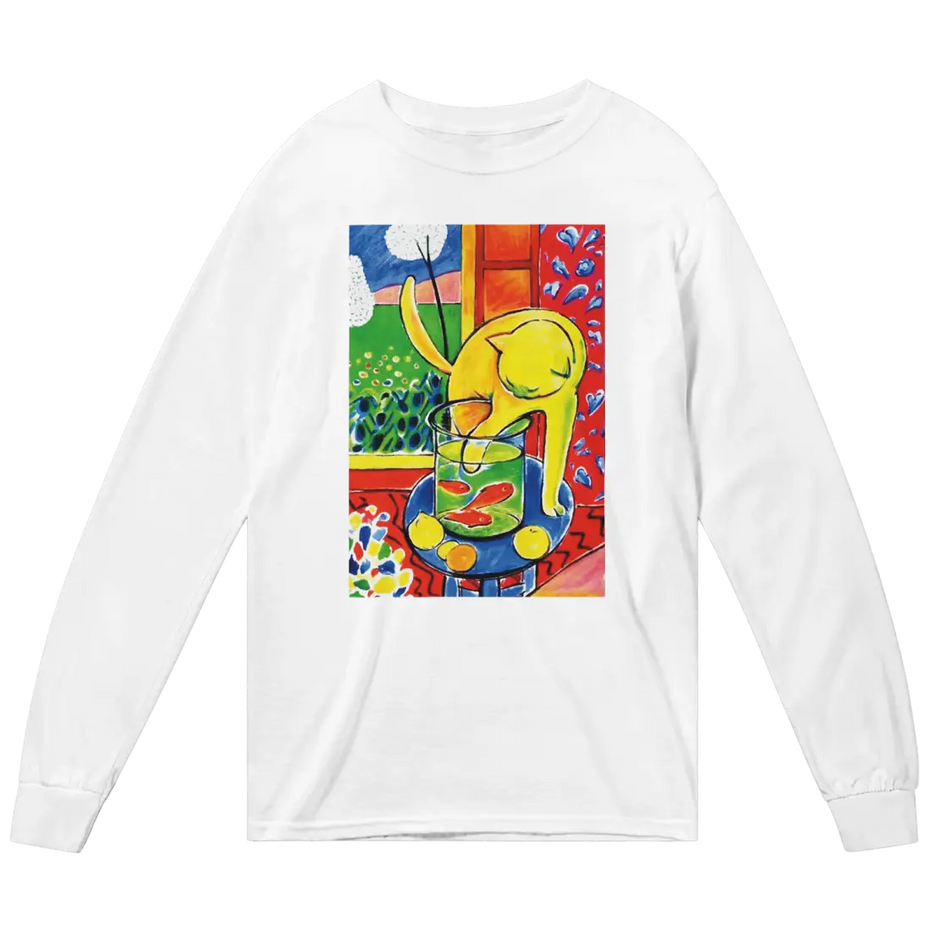 Matisse - The Cat With Red Fishes 1914 Artwork Long Sleeve Shirt