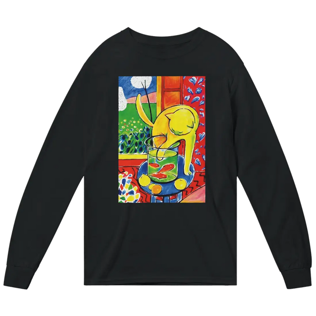 Matisse - The Cat With Red Fishes 1914 Artwork Long Sleeve Shirt