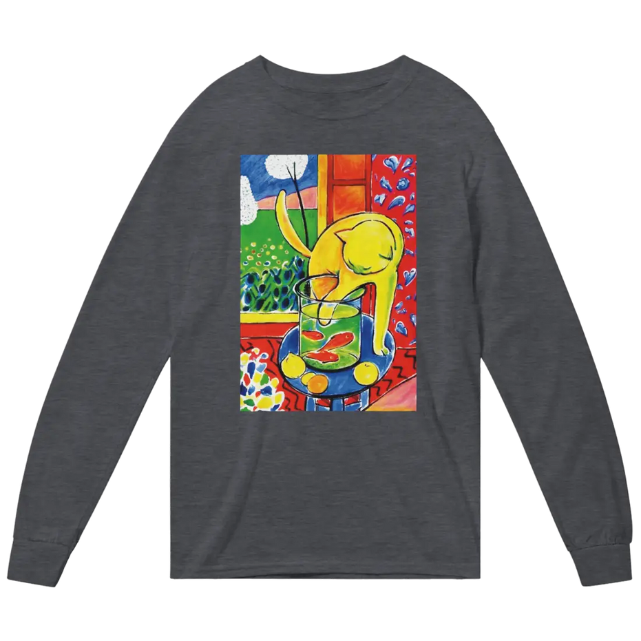 Matisse - The Cat With Red Fishes 1914 Artwork Long Sleeve Shirt