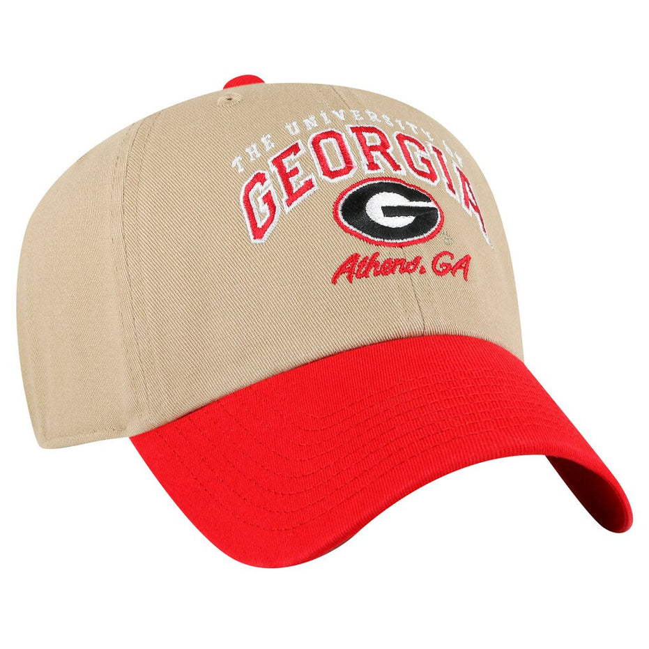 Georgia Bulldogs - Khaki Local Clean Up Adjustable Hat, 47 Brand
