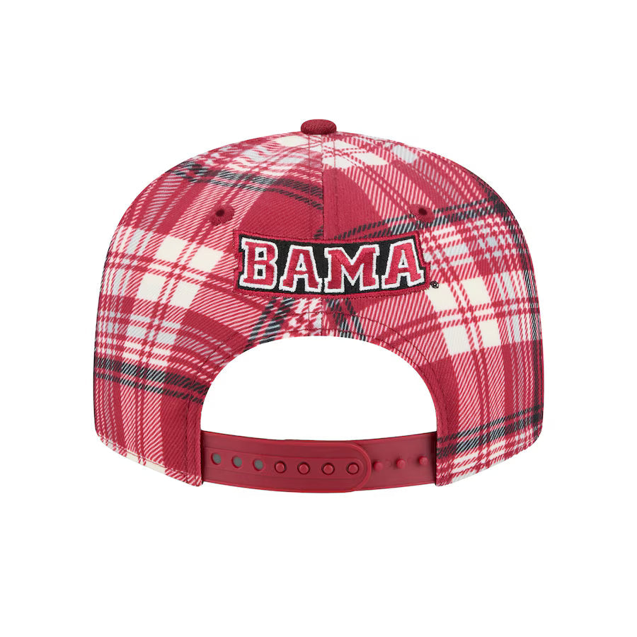 Alabama Crimson Tide - 9Fifty Plaid Snapback Hat, New Era