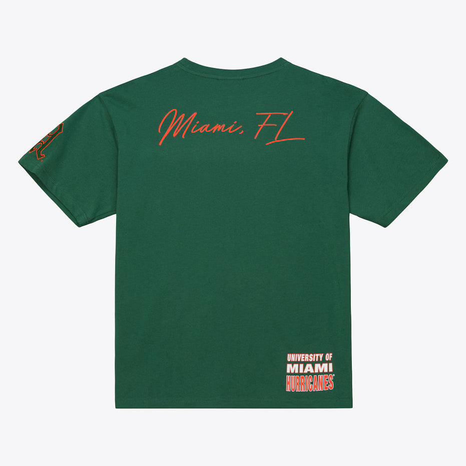 Miami Hurricanes - NCAA Green Double Clutch Premium T-Shirt