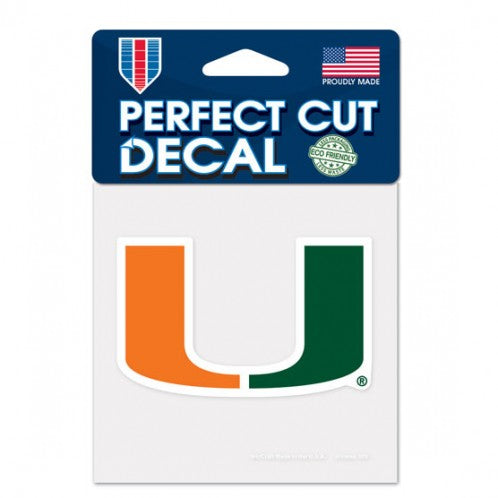 Miami Hurricanes - Die Cut 4" X 4" Decal