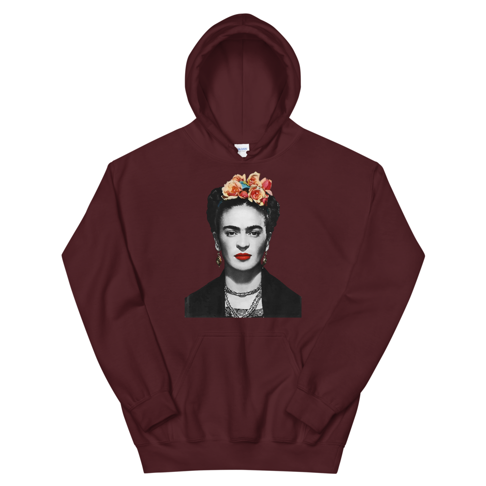 Frida Kahlo With Flowers Poster Artwork Unisex Hoodie
