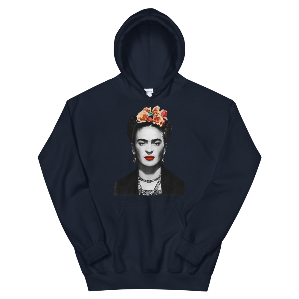 Frida Kahlo With Flowers Poster Artwork Unisex Hoodie