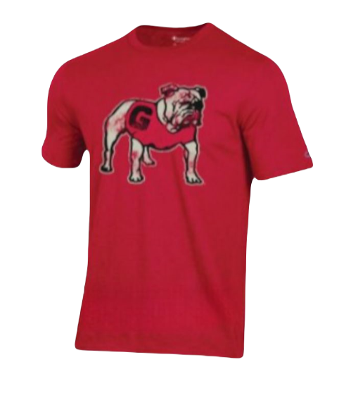 Georgia Bulldogs - Dog Wearing Logo Red T-Shirt