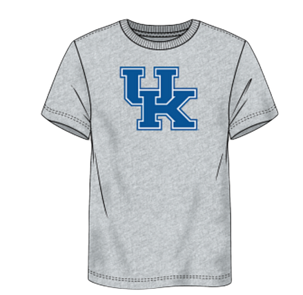 Kentucky Wildcats - Evergreen Cotton Primary Logo Steel Heath T-Shirt