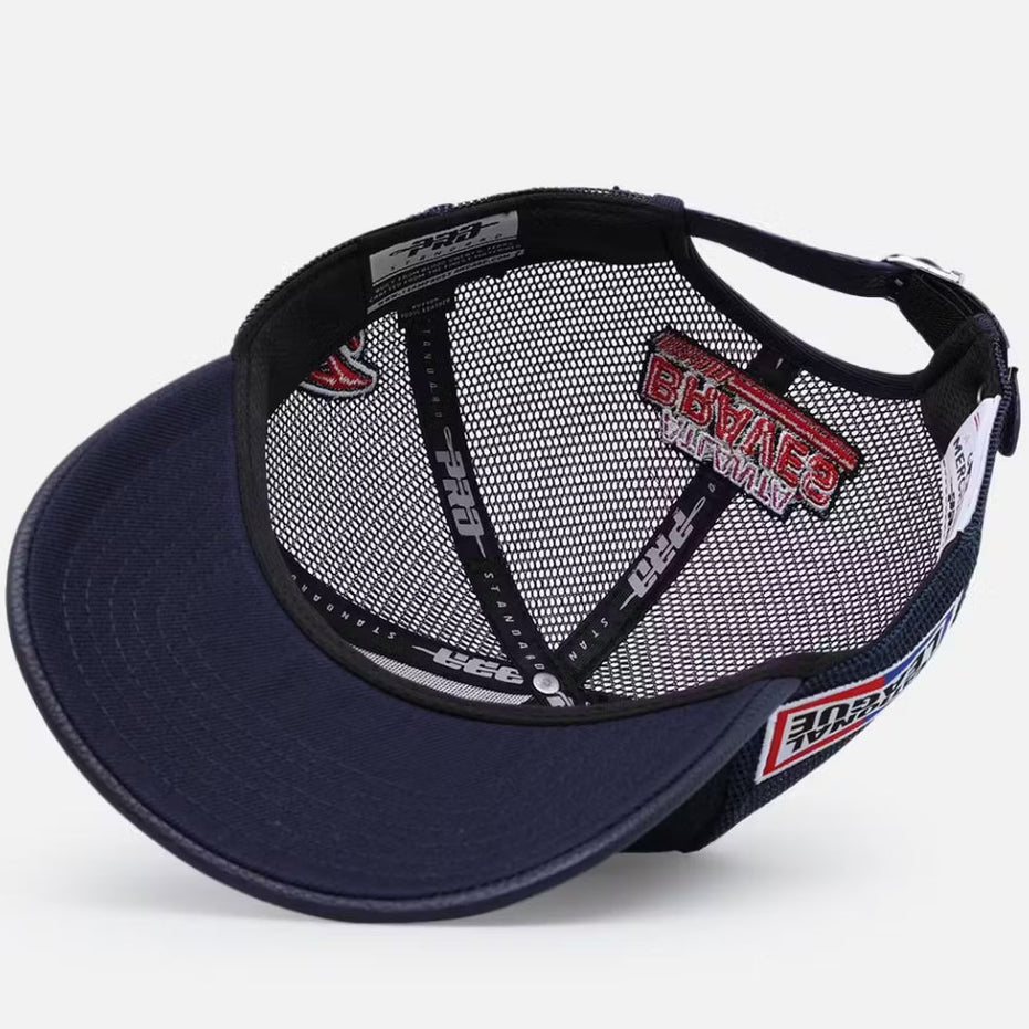Atlanta Braves - MLB Fast Lane Logo Wool Trucker Strapback Hat
