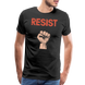 Resist Raised Fist With Distressed Design T-Shirt