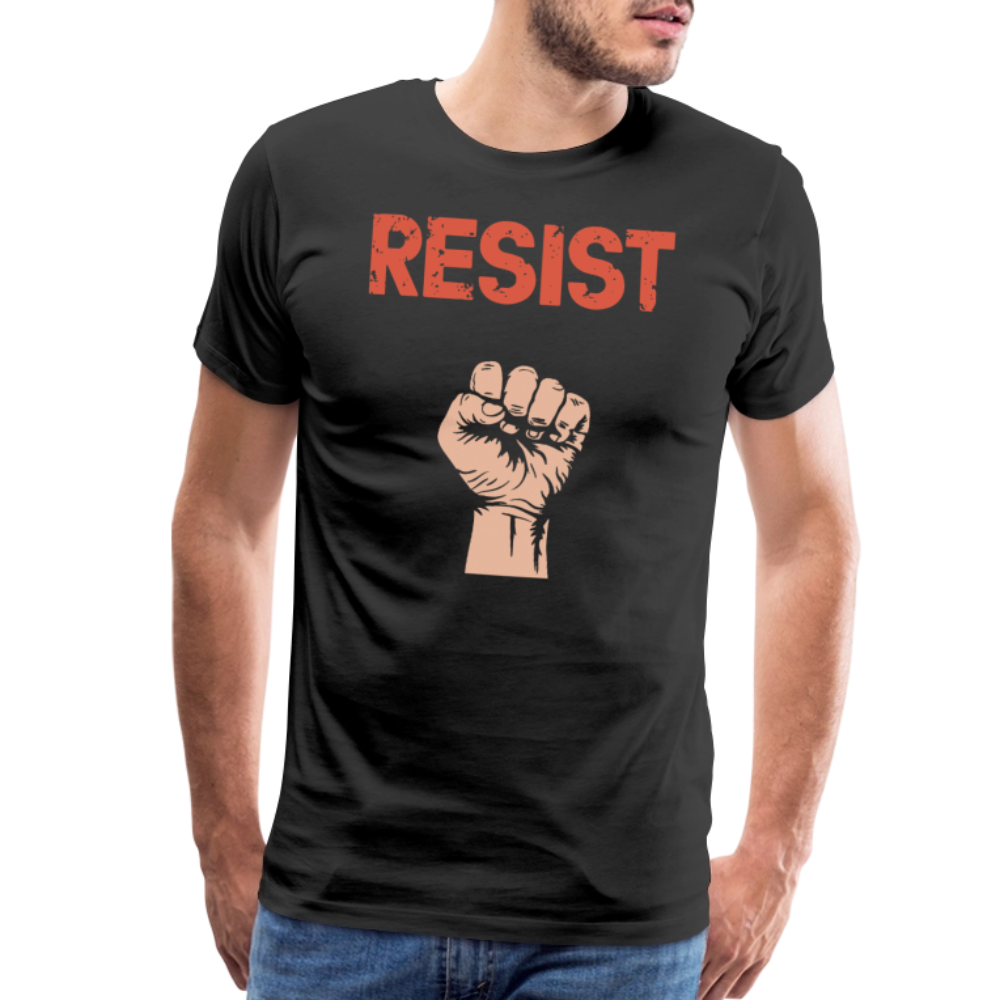 Resist Raised Fist With Distressed Design T-Shirt