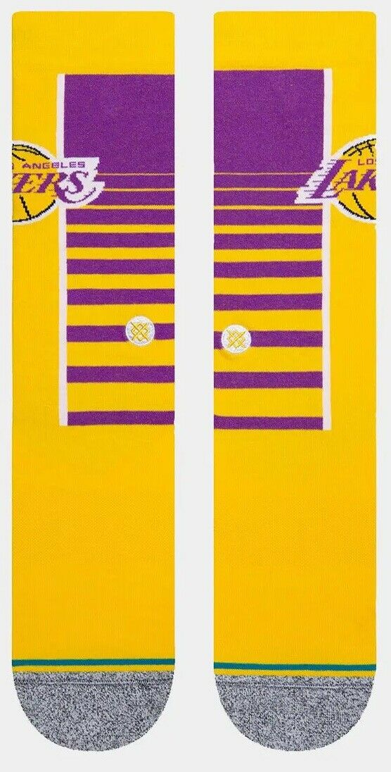 Los Angeles Lakers - LA Stance NBA HWC Hardwood Crew Socks Large