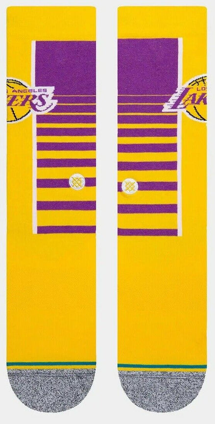 Los Angeles Lakers - LA Stance NBA HWC Hardwood Crew Socks Large