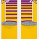 Los Angeles Lakers - LA Stance NBA HWC Hardwood Crew Socks Large