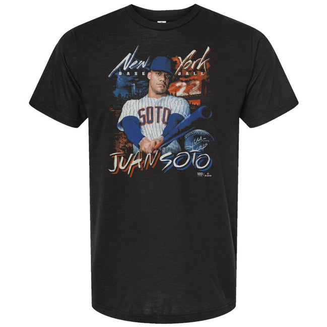 New York Mets - Juan Soto M Grunge WHT Adult T-Shirt