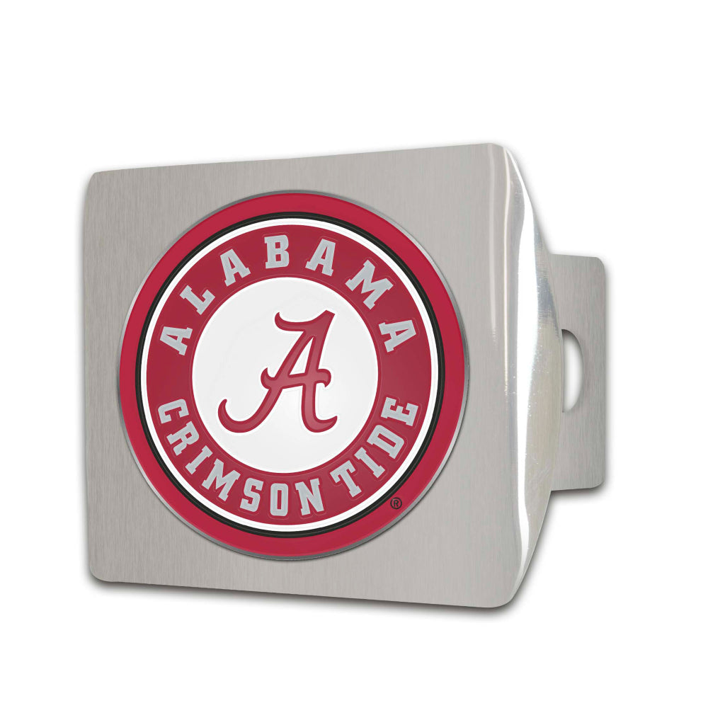 Alabama Crimson Tide - Color on Chrome Hitch Cover