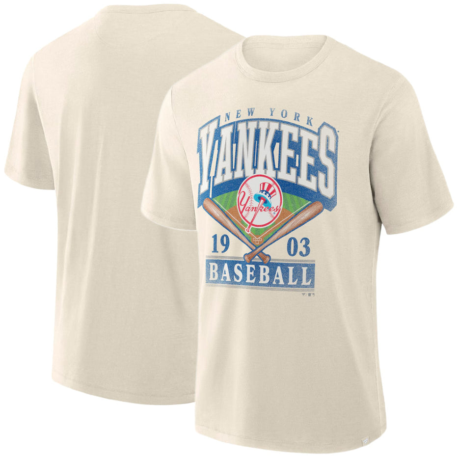 New York Yankees - MLB Profile Cream Big & Tall Screen SS T-Shirt