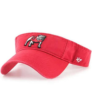 Georgia Bulldogs - Adjustable Clean Up Red Visor, 47 Brand