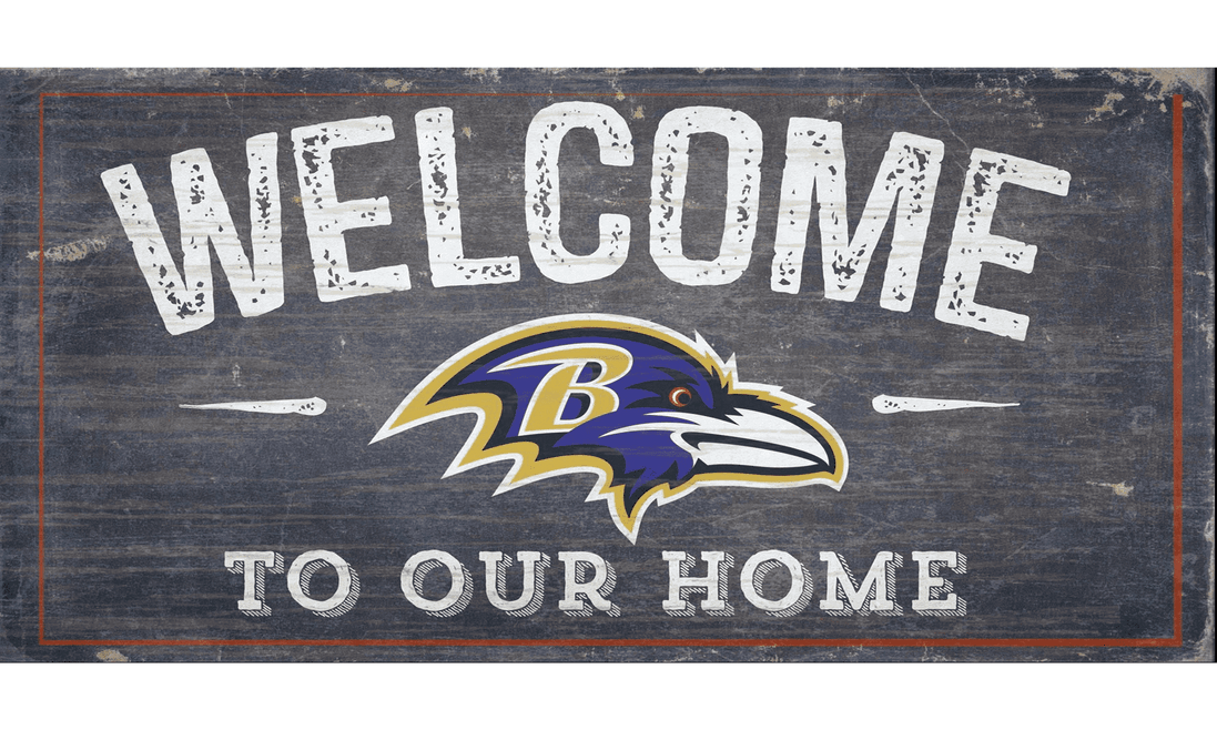 Baltimore Ravens - Welcome Distressed Sign