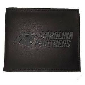 Carolina Panthers - Black Leather Bifold Wallet