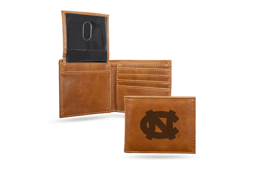 North Carolina Tar Heels - Laser Engraved Billfold Wallet