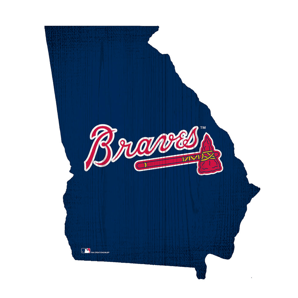 Atlanta Braves - State Team Color Logo Sign