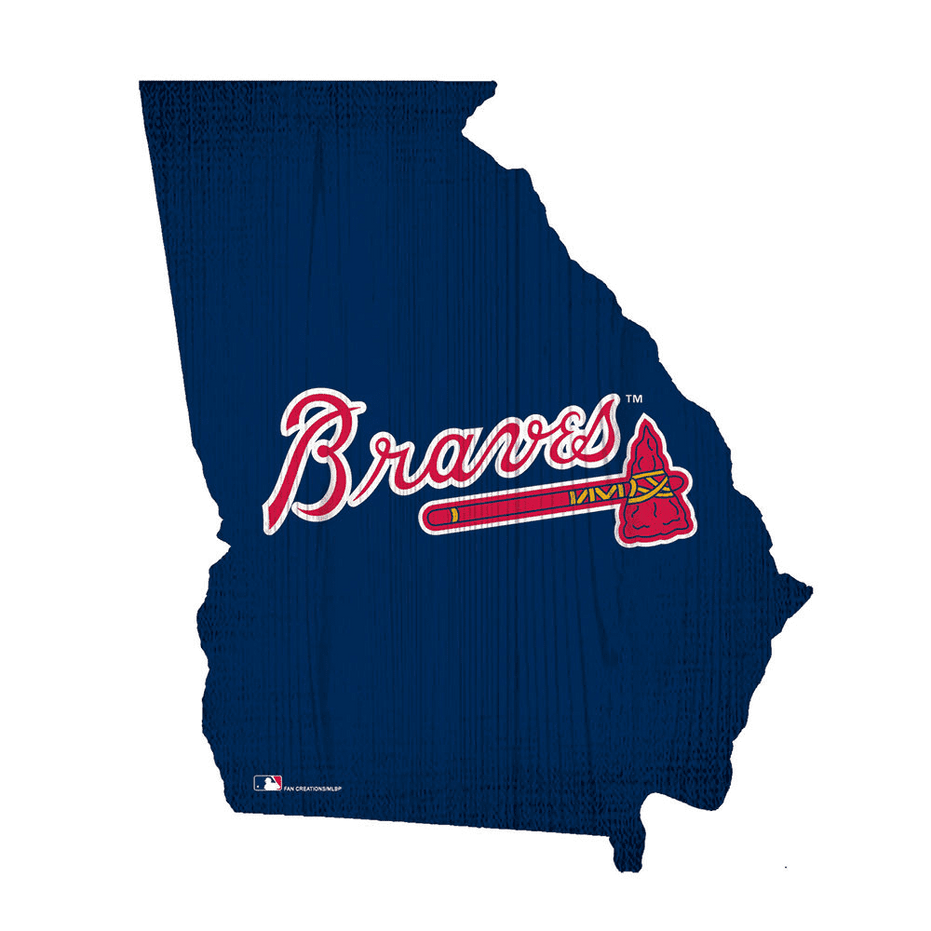 Atlanta Braves - State Team Color Logo Sign