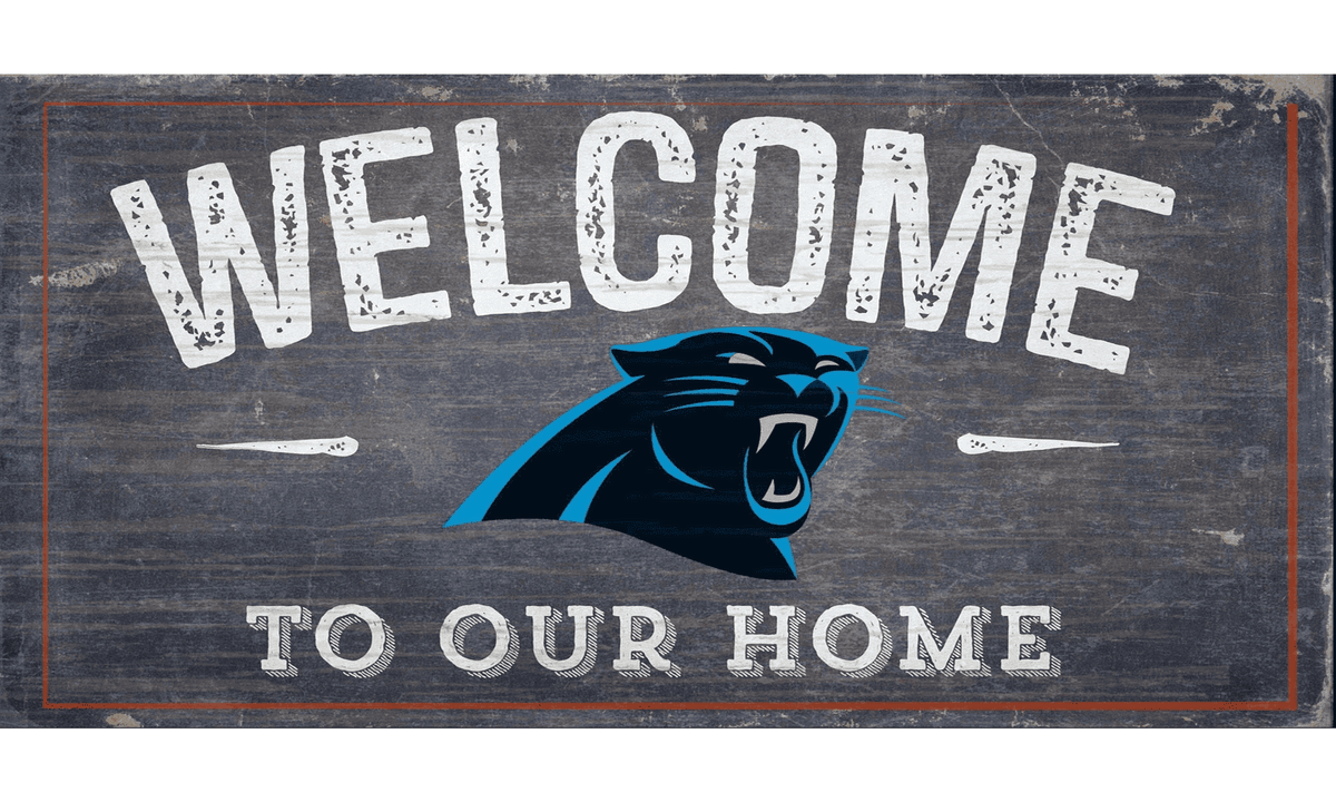 Carolina Panthers - Welcome Distressed Sign