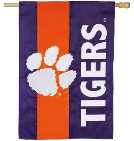 Clemson University - Embellished House Flag