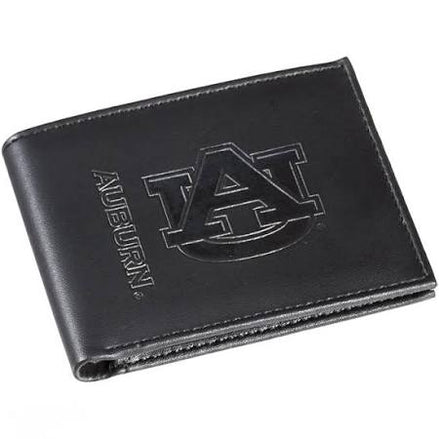 Auburn Tigers - Black Leather Bifold Wallet