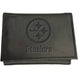 Pittsburgh Steelers - NFL Black Leather Trifold Wallet