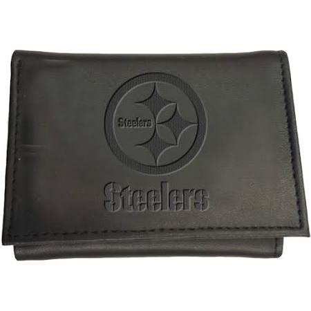 Pittsburgh Steelers - NFL Black Leather Trifold Wallet