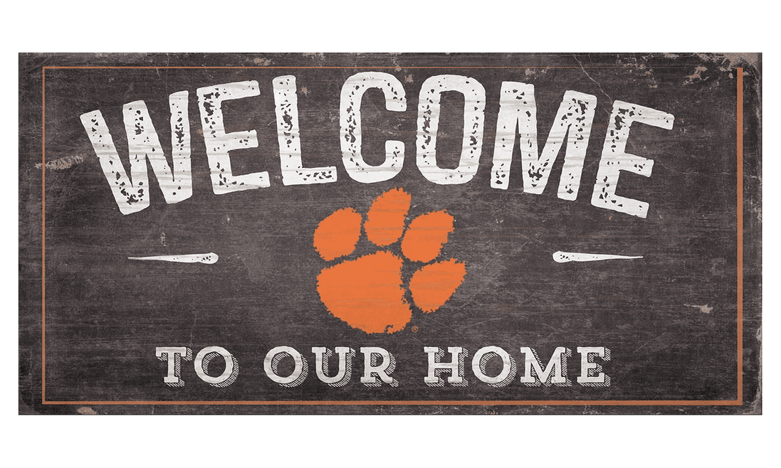 Clemson Tigers - Welcome Distressed Sign