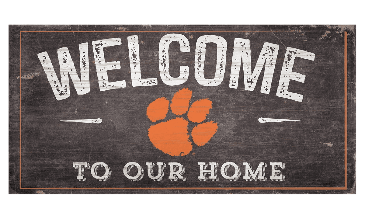 Clemson Tigers - Welcome Distressed Sign