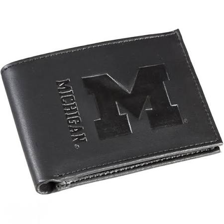 Michigan Wolverines - Leather Black Bifold Wallet