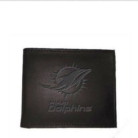Miami Dolphins - NFL Leather Black Bifold Wallet