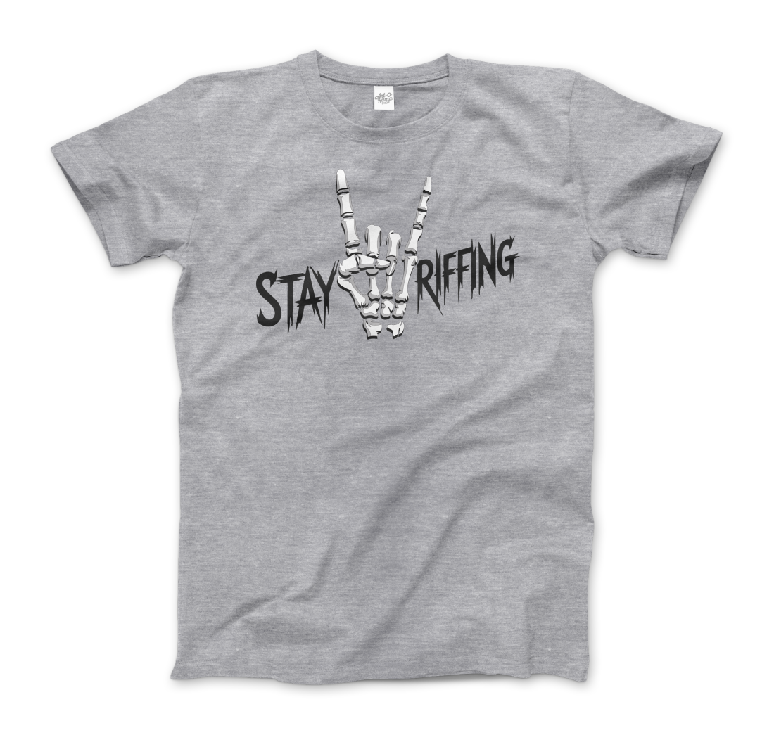 Stay Riffing Rock'n Roll Skull T-Shirt