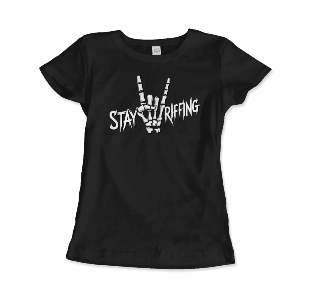 Stay Riffing Rock'n Roll Skull T-Shirt