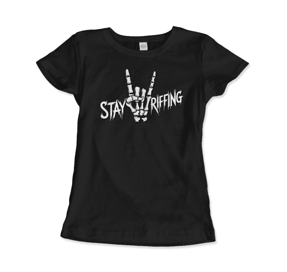 Stay Riffing Rock'n Roll Skull T-Shirt
