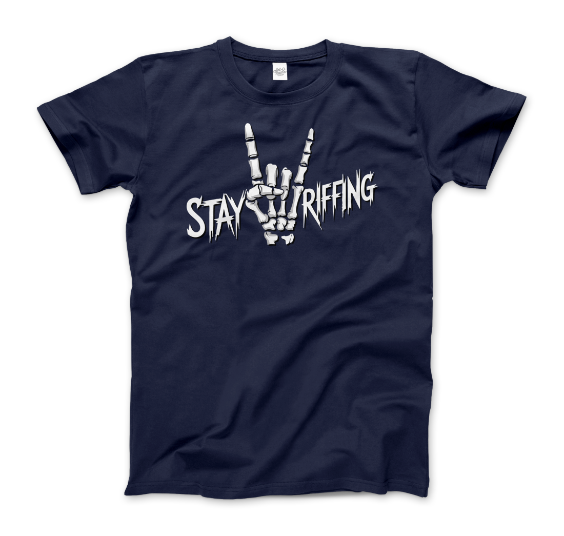 Stay Riffing Rock'n Roll Skull T-Shirt