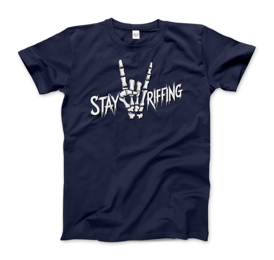 Stay Riffing Rock'n Roll Skull T-Shirt