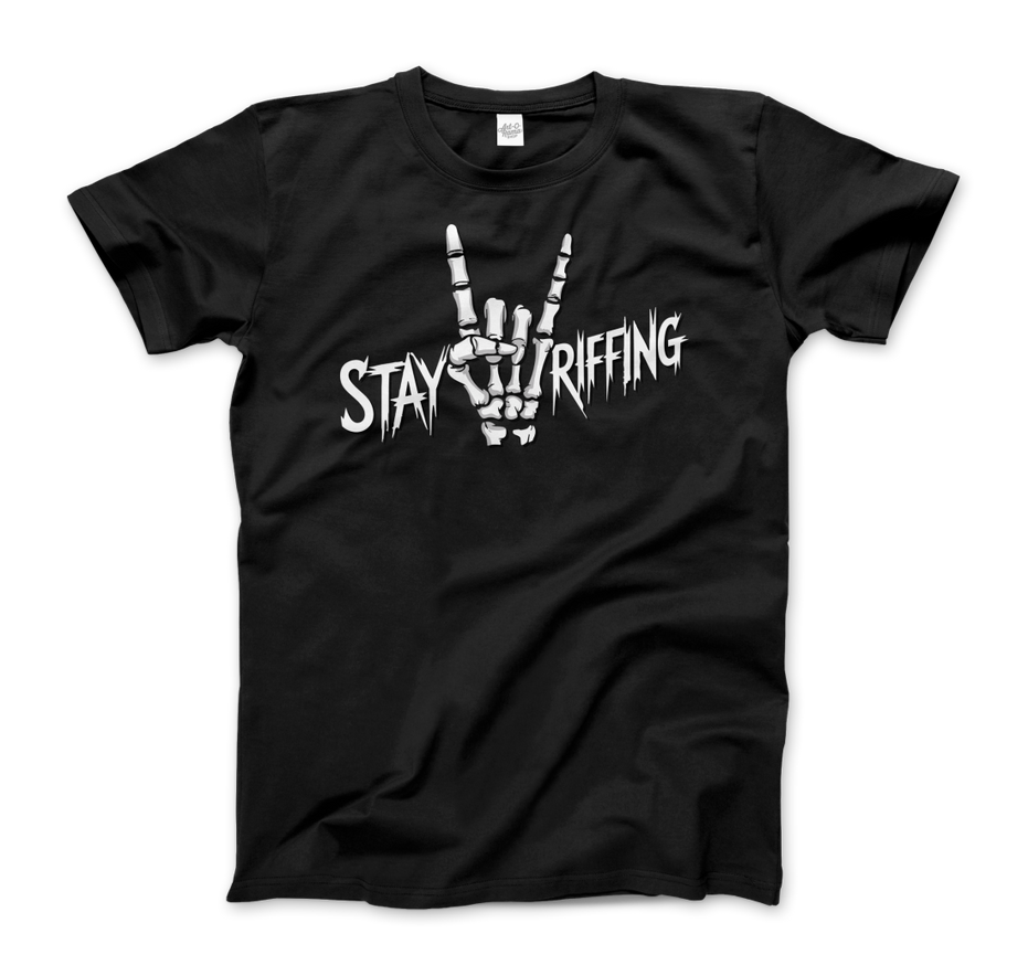 Stay Riffing Rock'n Roll Skull T-Shirt