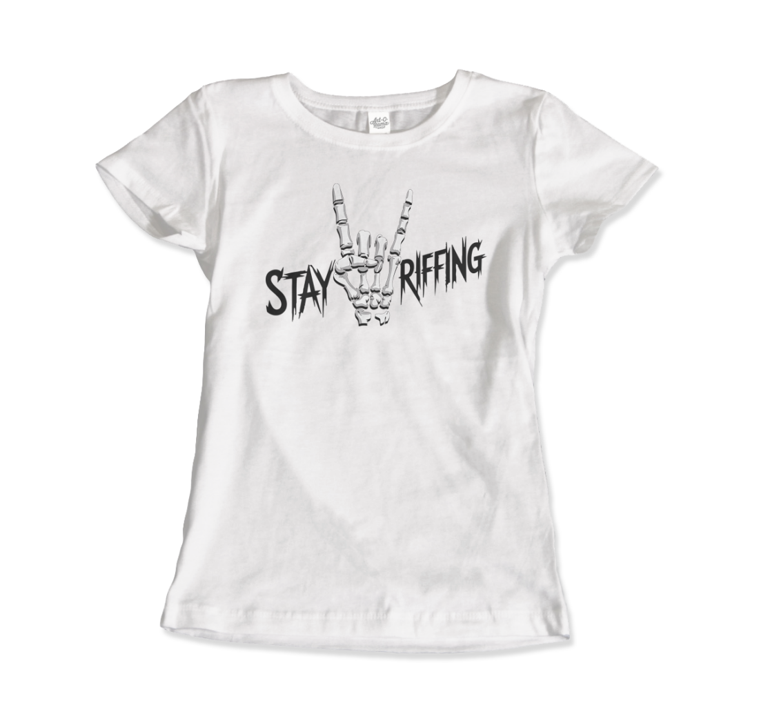 Stay Riffing Rock'n Roll Skull T-Shirt
