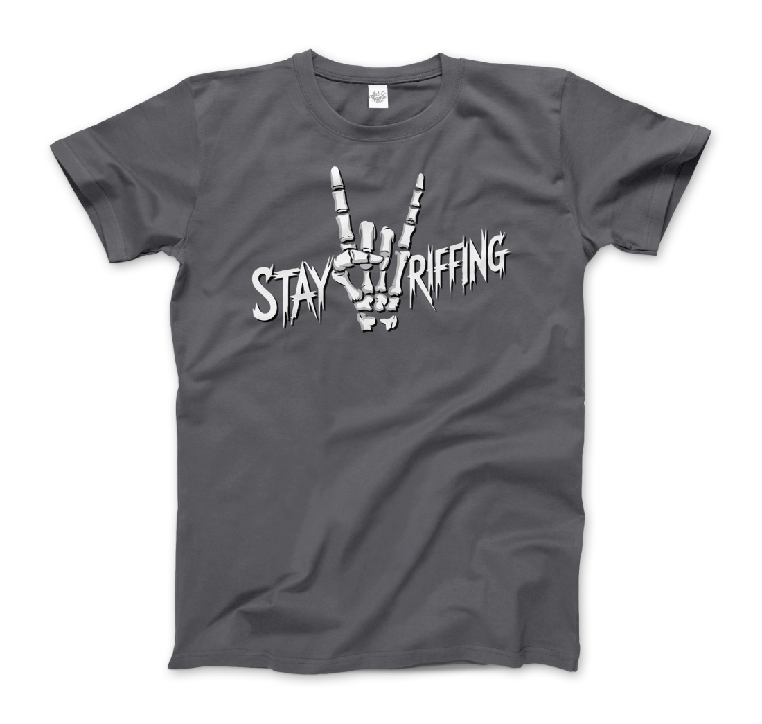 Stay Riffing Rock'n Roll Skull T-Shirt